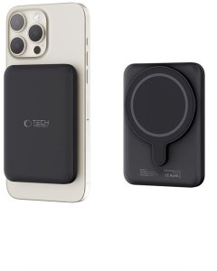 Powerbank magnetyczny 5000mAh LifeMag PB10 MagSafe 15W USB-C z kablem USB-C - czarny Tech-Protect 4