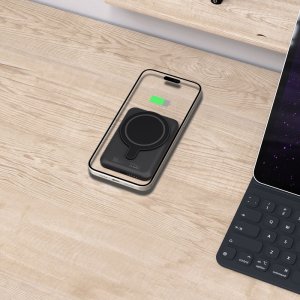 Powerbank magnetyczny 5000mAh LifeMag PB10 MagSafe 15W USB-C z kablem USB-C - czarny Tech-Protect 6