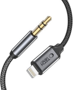 Kabel Boste Przewód audio iPhone Lightning - mini jack 3.5mm 1m - czarny Tech-Protect (1031071) 2