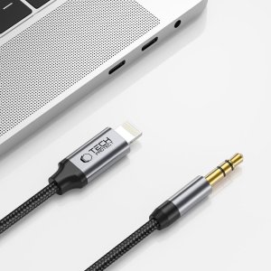 Kabel Boste Przewód audio iPhone Lightning - mini jack 3.5mm 1m - czarny Tech-Protect (1031071) 3