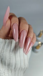 Clavier Nailsology Moon Shine Golden Top Coat brokatowy top hybrydowy Srebrny 8ml 3