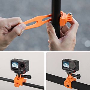 ELASTYCZNA OPASKA SILIKONOWA DO KAMERY ACTION 5 PRO 4/3 GOPRO 13 INSTA360 (CZARNA) 6