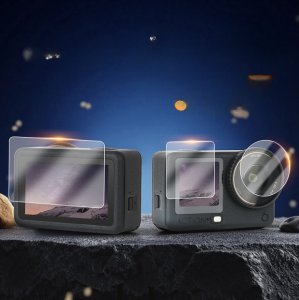 ZESTAW FOLIA OCHRONNA ZE SZKŁA HARTOWANEGO 9H DO KAMERY DJI OSMO ACTION 6 7