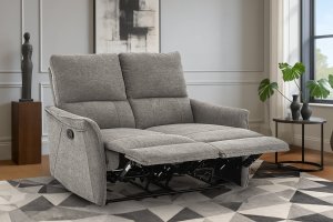 Mebel Elite Sofa wypoczynkowa rozkładana dwuosobowa fotel TIMO DUO szenil szara 5