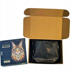 Mruu&Pruu Puzzle Drewniane KOT LEŚNY DUŻE XXL | Układanka Prezent Dla Dorosłych 10