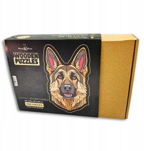 Mruu&Pruu Puzzle Drewniane OWCZAREK NIEMIECKI 450el. XXL DUŻE Układanka Prezent PIES 10