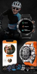 Smartwatch VESS ZEGAREK SMARTWATCH MĘSKI 360x360 ROZMOWY MENU PL WODOODPORNY 3