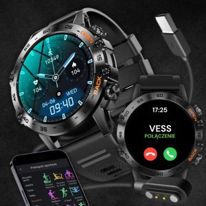 Smartwatch VESS ZEGAREK SMARTWATCH MĘSKI 360x360 ROZMOWY MENU PL WODOODPORNY 4