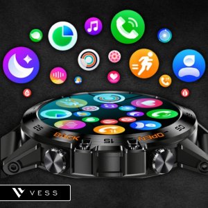 Smartwatch VESS ZEGAREK SMARTWATCH MĘSKI 360x360 ROZMOWY MENU PL WODOODPORNY 13