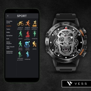 Smartwatch VESS ZEGAREK SMARTWATCH MĘSKI 360x360 ROZMOWY MENU PL WODOODPORNY 14