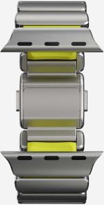NOMAD Stratos Band - tytanowa bransoleta do Apple Watch 49mm z FKM (natural titanium, volt FKM) 12
