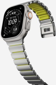 NOMAD Stratos Band - tytanowa bransoleta do Apple Watch 49mm z FKM (natural titanium, volt FKM) 7