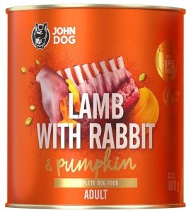 John Dog PUMPKIN Jagnięcina Królika dynia 800g 4
