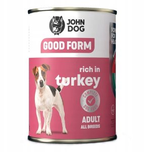 John Dog GOOD FORM DOROSŁY INDYKA KARMA 400g 2