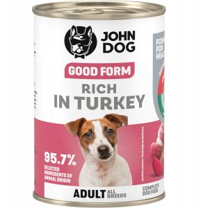 John Dog GOOD FORM DOROSŁY INDYKA KARMA 400g 4
