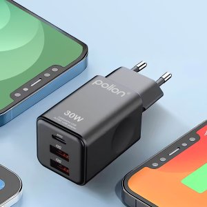 Ładowarka kostka do telefonu tabletu USB-C 30W | USB-C | 2xUSB-A | QC | PD 5