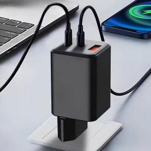 Ładowarka kostka do telefonu tabletu USB-C 30W | USB-C | 2xUSB-A | QC | PD 6