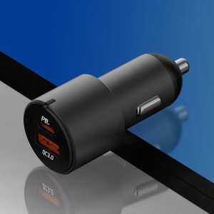 Ładowarka samochodowa do telefonu 12V USB-C 100W | USB-C | USB-A | QC | PD 3