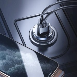 Ładowarka samochodowa do telefonu 12V USB-C 100W | USB-C | USB-A | QC | PD 8