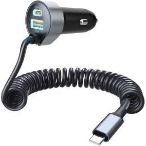 Ładowarka samochodowa do telefonu 12V USB-C 65W | 2xUSB-C | USB-A | QC | PD 2