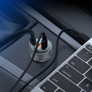 Ładowarka samochodowa do telefonu 12V USB-C 65W | 2xUSB-C | USB-A | QC | PD 4