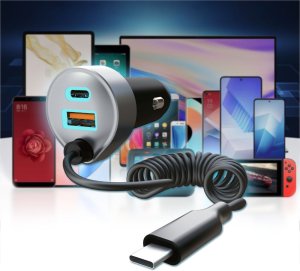 Ładowarka samochodowa do telefonu 12V USB-C 65W | 2xUSB-C | USB-A | QC | PD 7