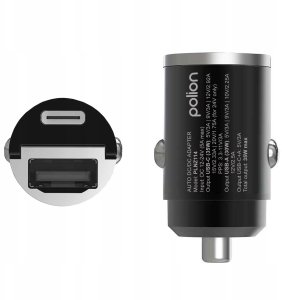 Ładowarka samochodowa do telefonu 12V USB-C 35W | USB-C | USB-A | QC | PD 2