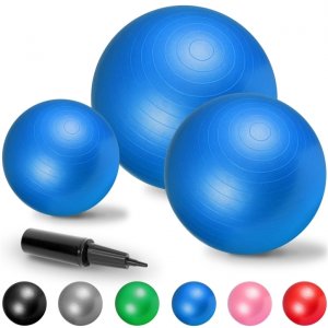 Gorilla Sports 65 cm Niebieska Piłka Gimnastyczna 3