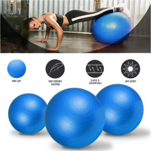 Gorilla Sports 65 cm Niebieska Piłka Gimnastyczna 4