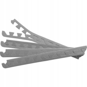 Gorilla Sports Krawędzie do mat ochronnych szare 8 sztuk 2