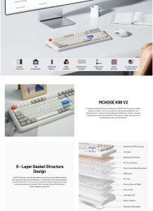 Klawiatura MCHOSE K99 V2 Icy Creamsicle (MC-K99V2-11) 2