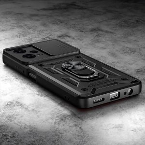 Hello Case ETUI PANCERNE DO XIAOMI REDMI NOTE 12 5G CZARNE OBUDOWA ARMOR   SZKŁO 9H 3