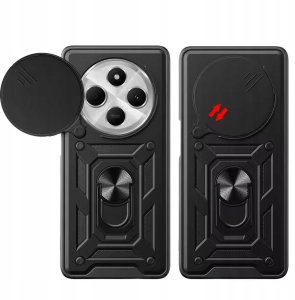 ETUI PANCERNE DO XIAOMI REDMI 14C 4G / 5G / A4 / POCO C75 CZARNE   SZKŁO 9H 6