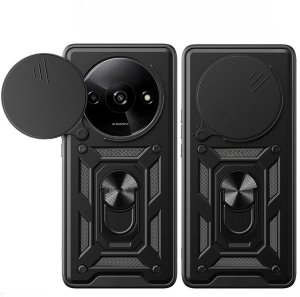 ETUI PANCERNE DO XIAOMI REDMI A3 CZARNE OBUDOWA ARMOR HOLDER RING   SZKŁO 3