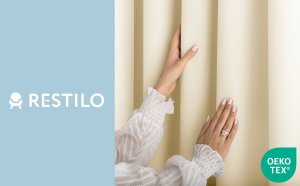 Zasłona do salonu CARLI na przelotkach gładka 140x270 kremowa Restilo 8