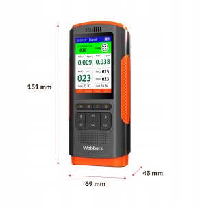 Stacja Jakości Powietrza UP900 7w1 PM2.5 PM10 HCHO TVOC USB Webber 13