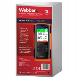 Stacja Jakości Powietrza UP900 7w1 PM2.5 PM10 HCHO TVOC USB Webber 5