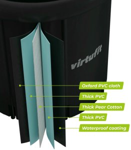 Virtufit Wanna lodowa XXL - 375 litrów - antracyt - z akcesoriami (VF13078) 8