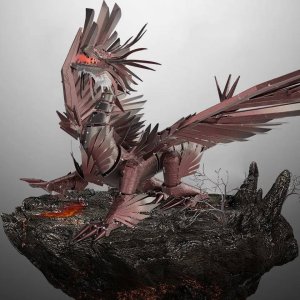 Piececool Metal Puzzle 3D Model - Firestorm Dragon 4