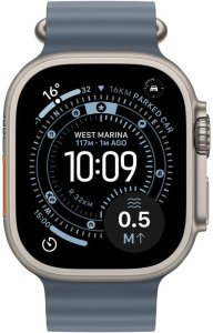 Smartwatch Apple Watch Ultra 3 GPS + Cellular 49mm Natural Titanium / Ocean Band Niebieski  (MEWH4QC/A) 2