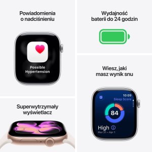 Smartwatch Apple Watch 11 GPS 42mm Silver Alu Sport Band S/M Fioletowy  (MEU64WF/A) 3