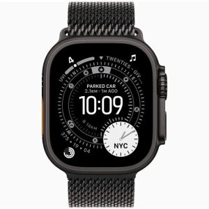 Smartwatch Apple Watch Ultra 3 GPS + Cellular 49mm Black Titanium / Titanium Milanese Loop M Czarny  (MF1Q4QC/A) 2