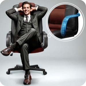 Krzesło biurowe Sofotel 518B Czarno-brązowe 12