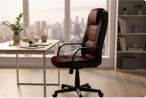 Krzesło biurowe Sofotel 518B Czarno-brązowe 13