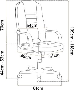 Krzesło biurowe Sofotel 518B Czarno-brązowe 15