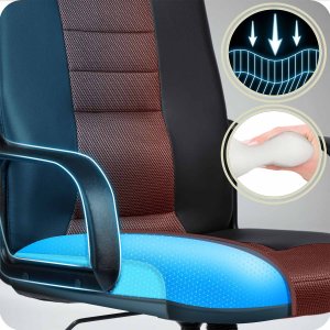 Krzesło biurowe Sofotel 518B Czarno-brązowe 6