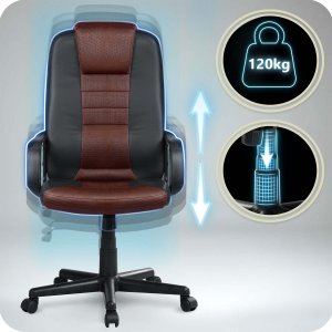 Krzesło biurowe Sofotel 518B Czarno-brązowe 9