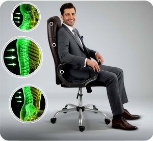 Krzesło biurowe Sofotel 355 Brązowe 11