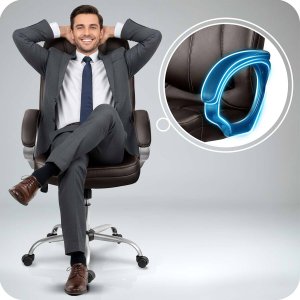 Krzesło biurowe Sofotel 355 Brązowe 5