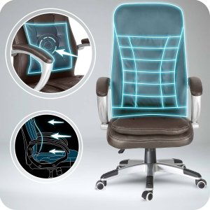 Krzesło biurowe Sofotel 322 Brązowe 4